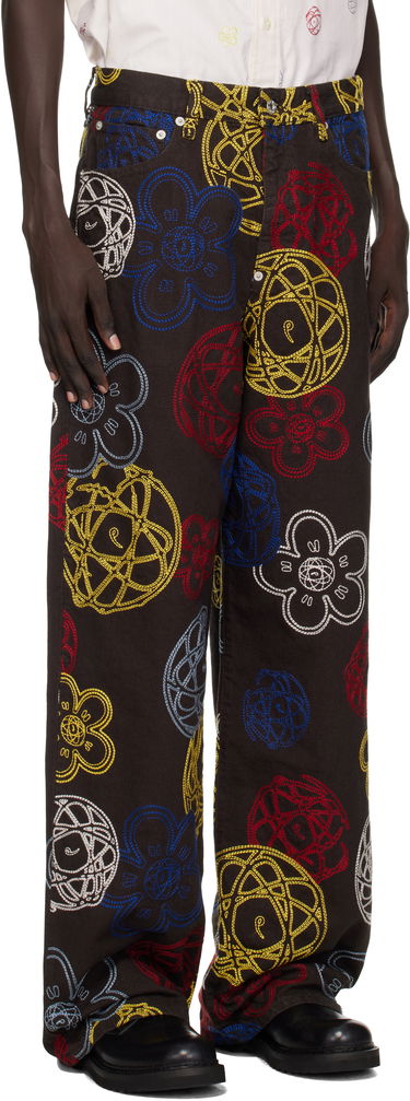 Панталони KENZO Kenzo Paris Futura 2000 Edition Embroidered Trousers Черно | FF65PA3839G2, 1