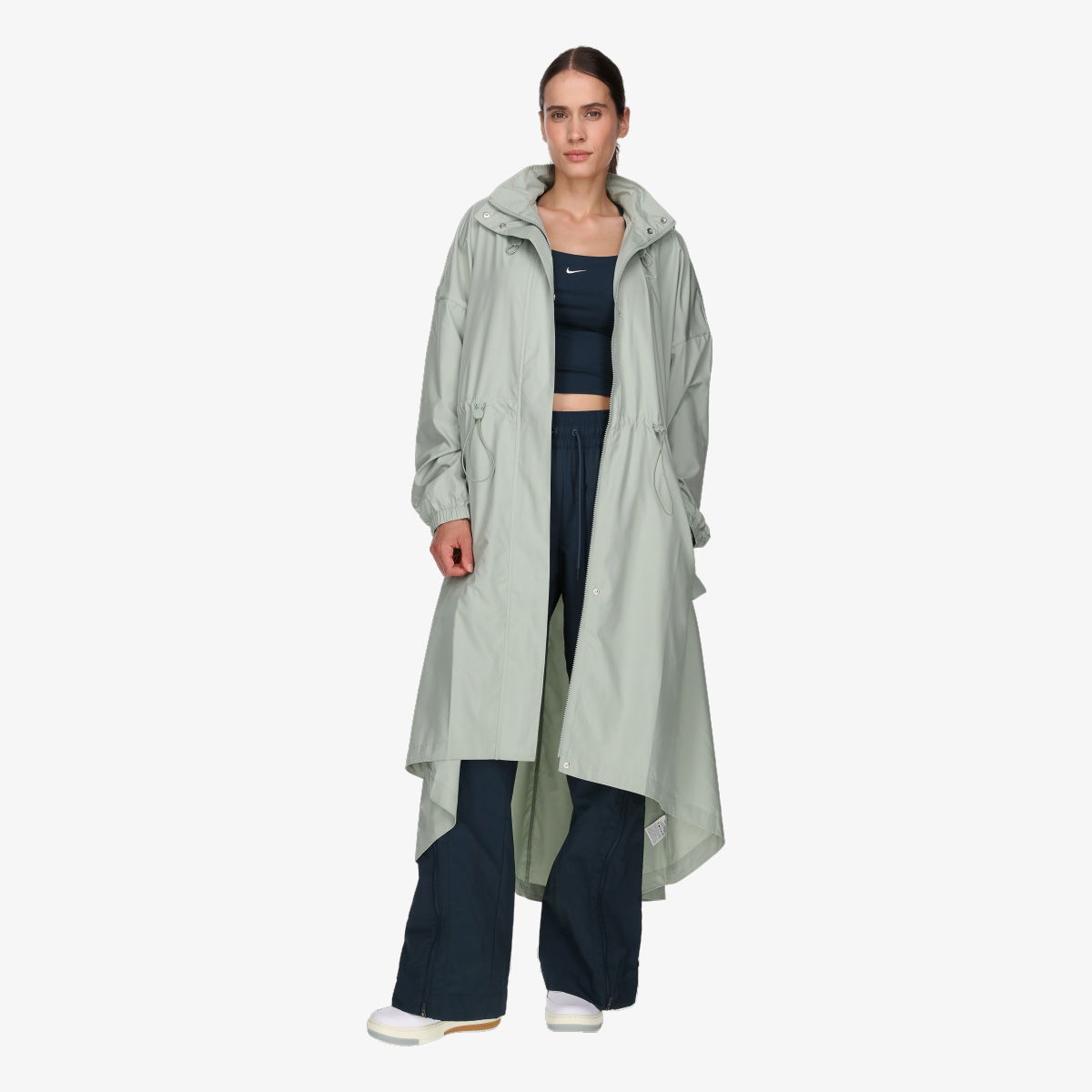 Яке Nike W NSW ESSNTL TRENCH Сиво | FN2843-370, 0
