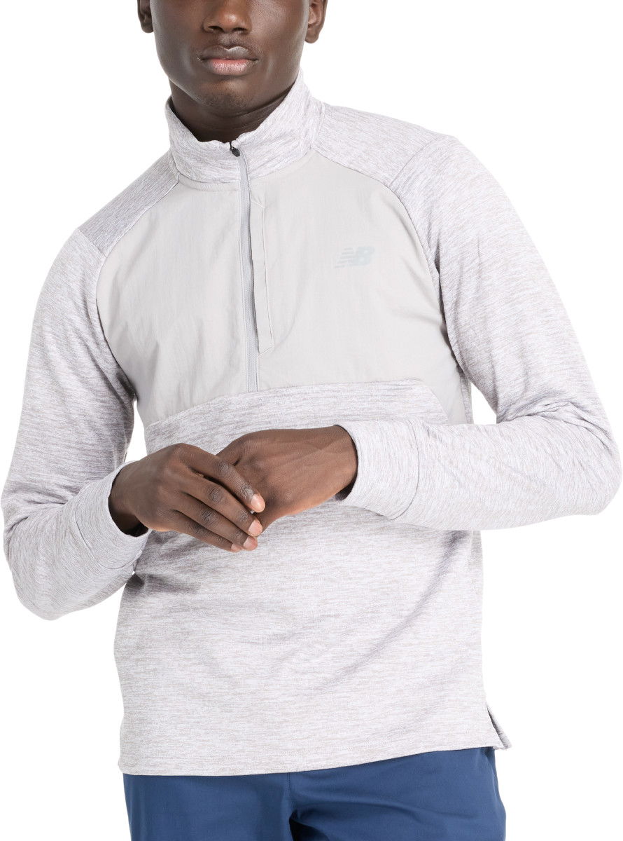 Пуловер New Balance New Balance Athletics Heat Grid Half-Zip Top Сиво | mt43204-ag, 0