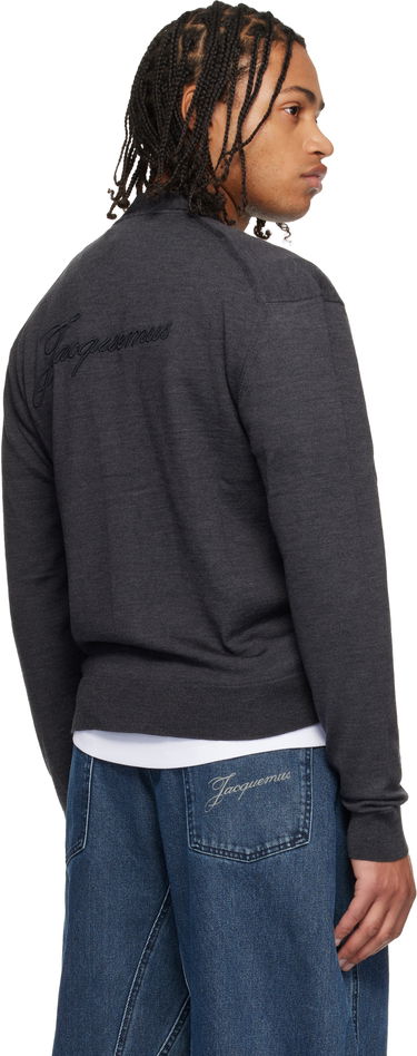 Пуловер Jacquemus Le Cardigan Brode Cardigan Сиво | 25HCDM00577AK00299, 2