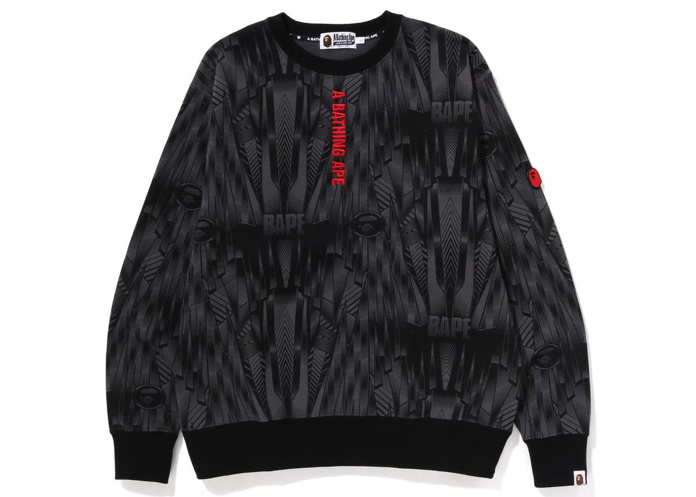 Пуловер BAPE Speed Racer Relaxed Fit Crewneck Черно | 1J30-113-003, 0