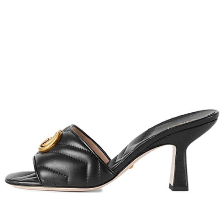 Кецове и обувки Gucci Marmont Double G Slide Sandals Черно | 674839-BKO00-1000