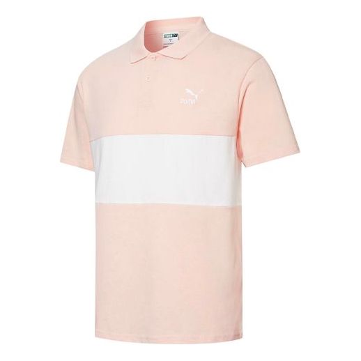 Поло тениска Puma Classics Patchwork Men's T-Shirt Розово | 532699-27