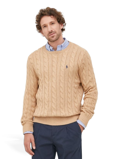 Cotton Cable Crew Knit