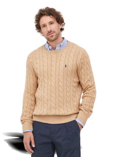 Пуловер Polo by Ralph Lauren Cotton Cable Crew Knit Бежово | 710775885014