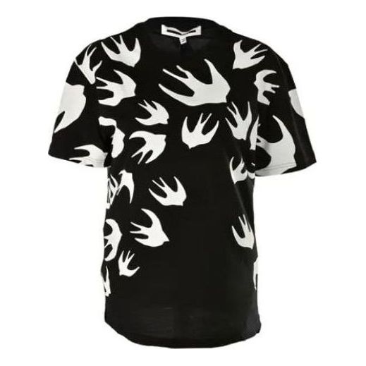 Тениска Alexander McQueen Logo Monogram T-Shirt Черно | 624665-RSI40-1000