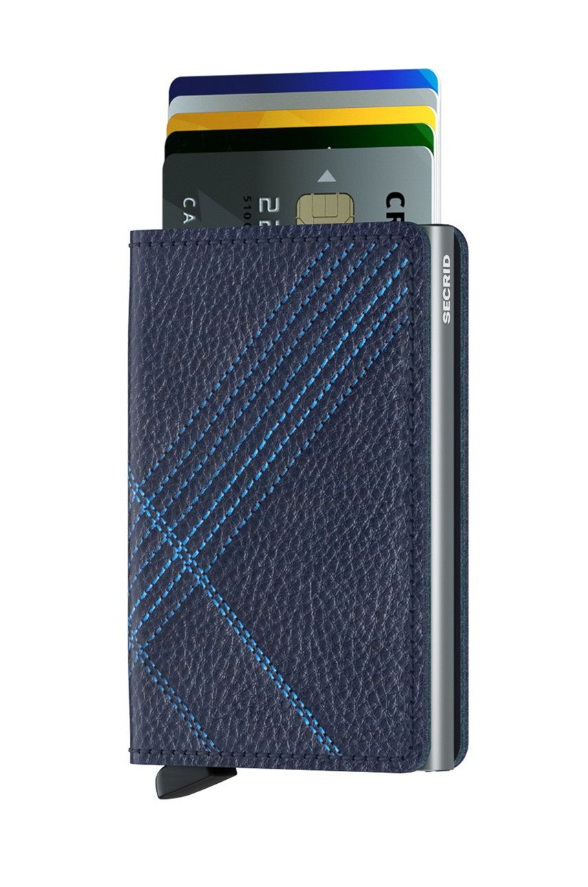Портфейл Secrid Leather Wallet Синьо | SSt.Linea.Navy, 0