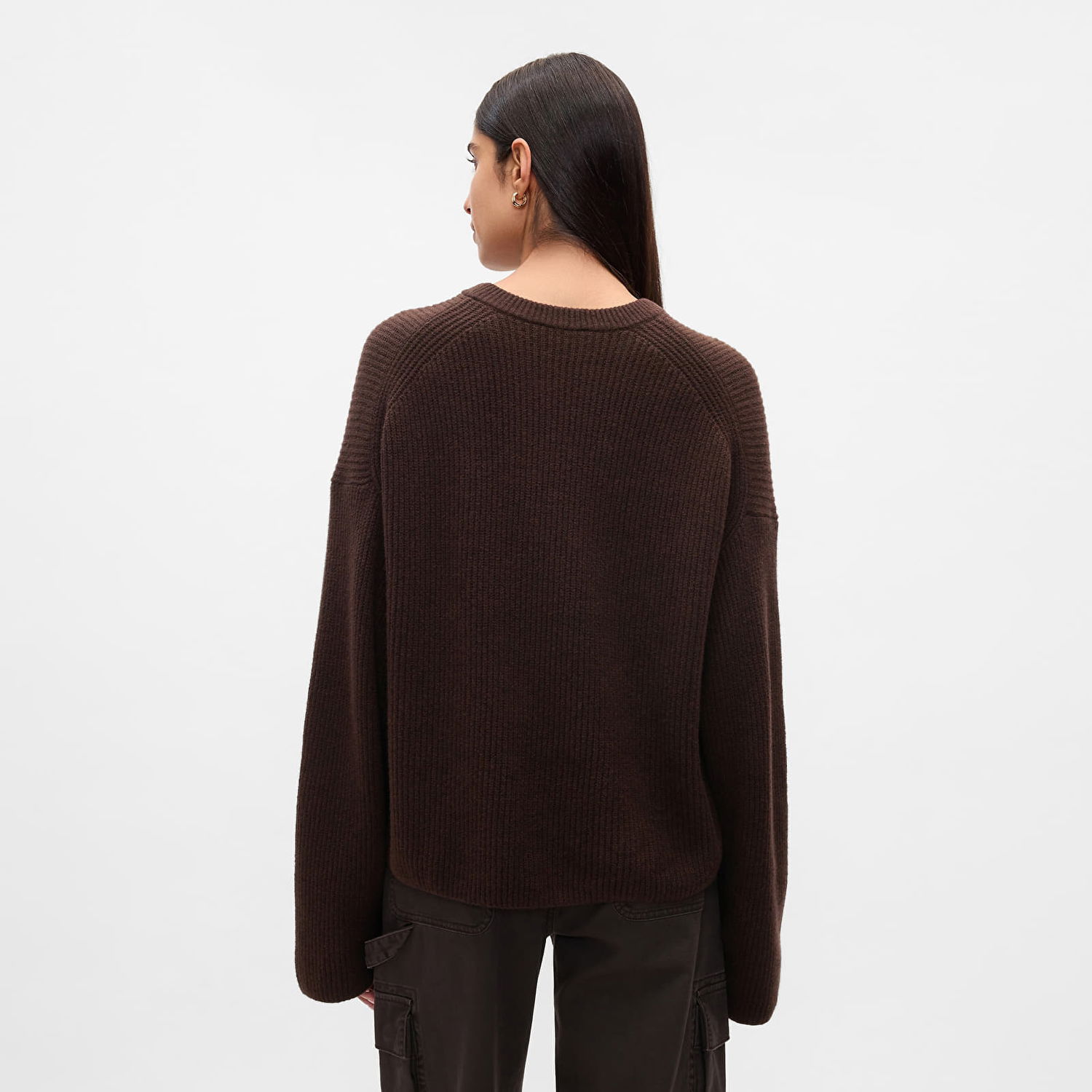Пуловер GAP Sweater Cashsoft Crew Pullover Terra Brown S Черно | 483763-01, 1