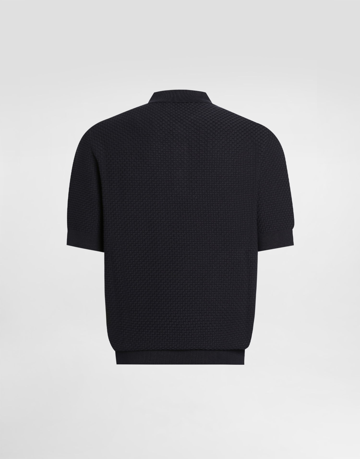 Поло тениска Dolce & Gabbana Textured Cotton Polo Shirt Тъмно синьо | GXZ02TJBCGFB0665, 1