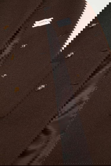 Палта Lacoste Long Textured Wool Coat Кафяво | BF5306, 4