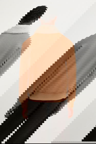 Яке бомбър MAISON KITSUNÉ Shearling Collar Jacket Кафяво | PM02140WM2030, 2