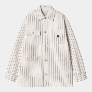 Палта Carhartt WIP Hendry Stripe Chore Coat Бяло | I034847_3, 4