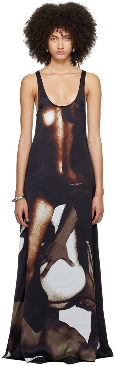 Pокля Y/PROJECT Y/Project Body Collage Maxi Dress Черно | WTSDRESS75-S25, 0