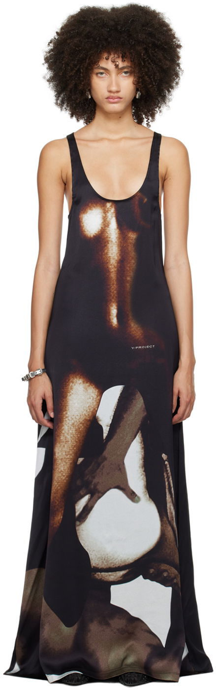 Pокля Y/PROJECT Y/Project Body Collage Maxi Dress Черно | WTSDRESS75-S25