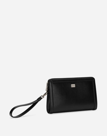 Портфейл Dolce & Gabbana Calfskin Pouch With Wrist Strap Черно | BM2330AV95680999, 2