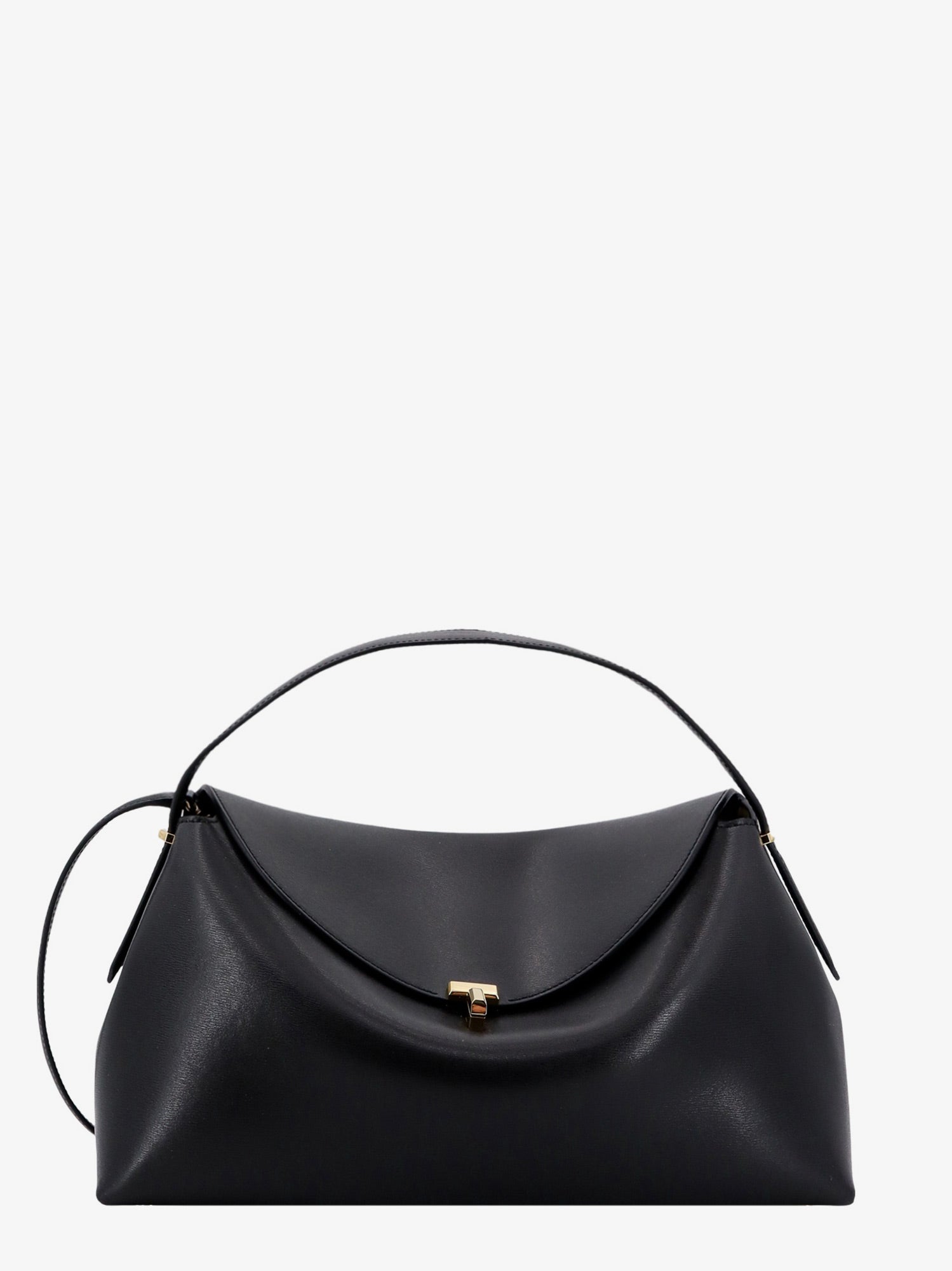 Чанта през рамо TOTEME T-Lock Leather Shoulder Bag Черно | 234WLGBG417LE0025001, 0