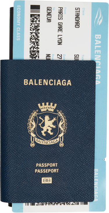 Портфейл Balenciaga Passport Long 1 Ticket Wallet Тъмно синьо | 7877742AA3R, 0