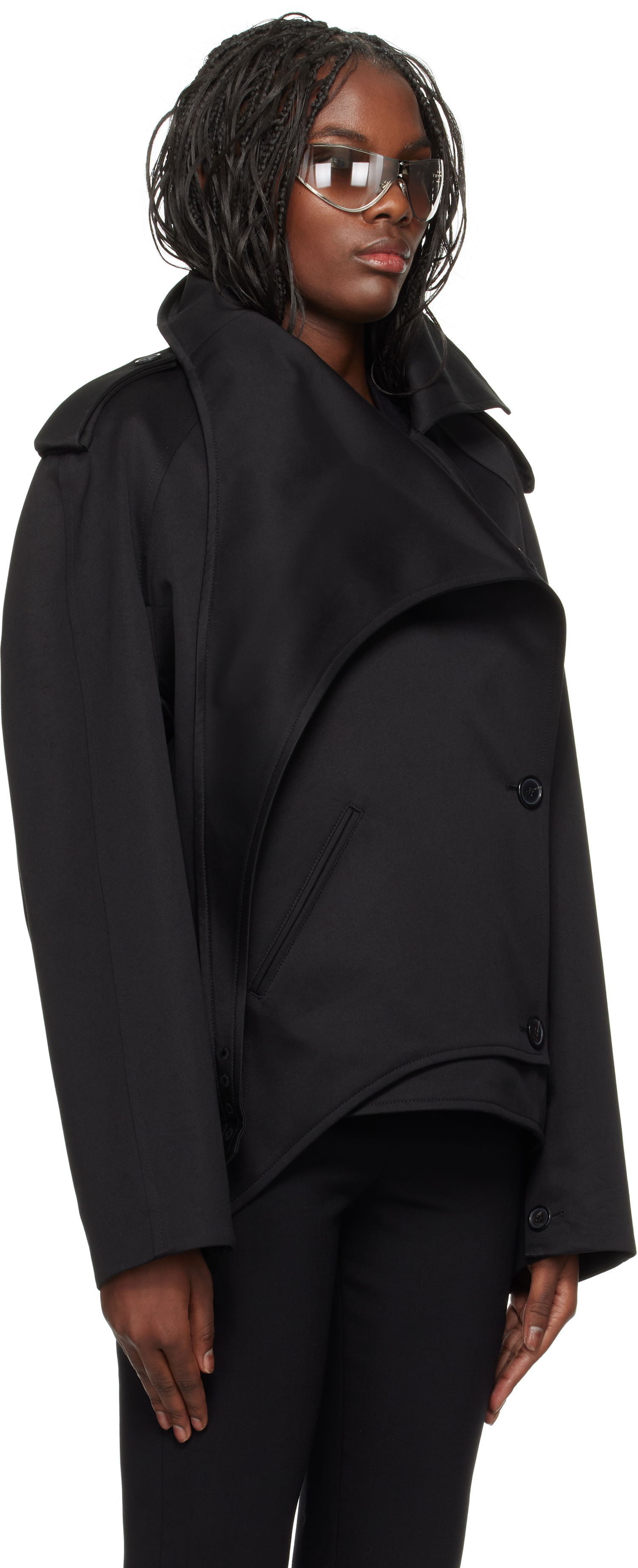 Яке Courrèges Short Oblique Jacket Черно | 424CBL215CO0131, 1