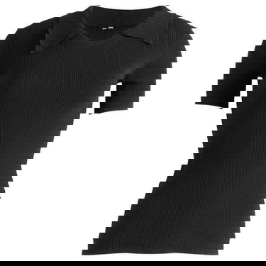 Поло тениска Baserange Iso Ribbed Short Sleeve Polo Top Черно | TTIT-RCR-AU25-BLK, 0