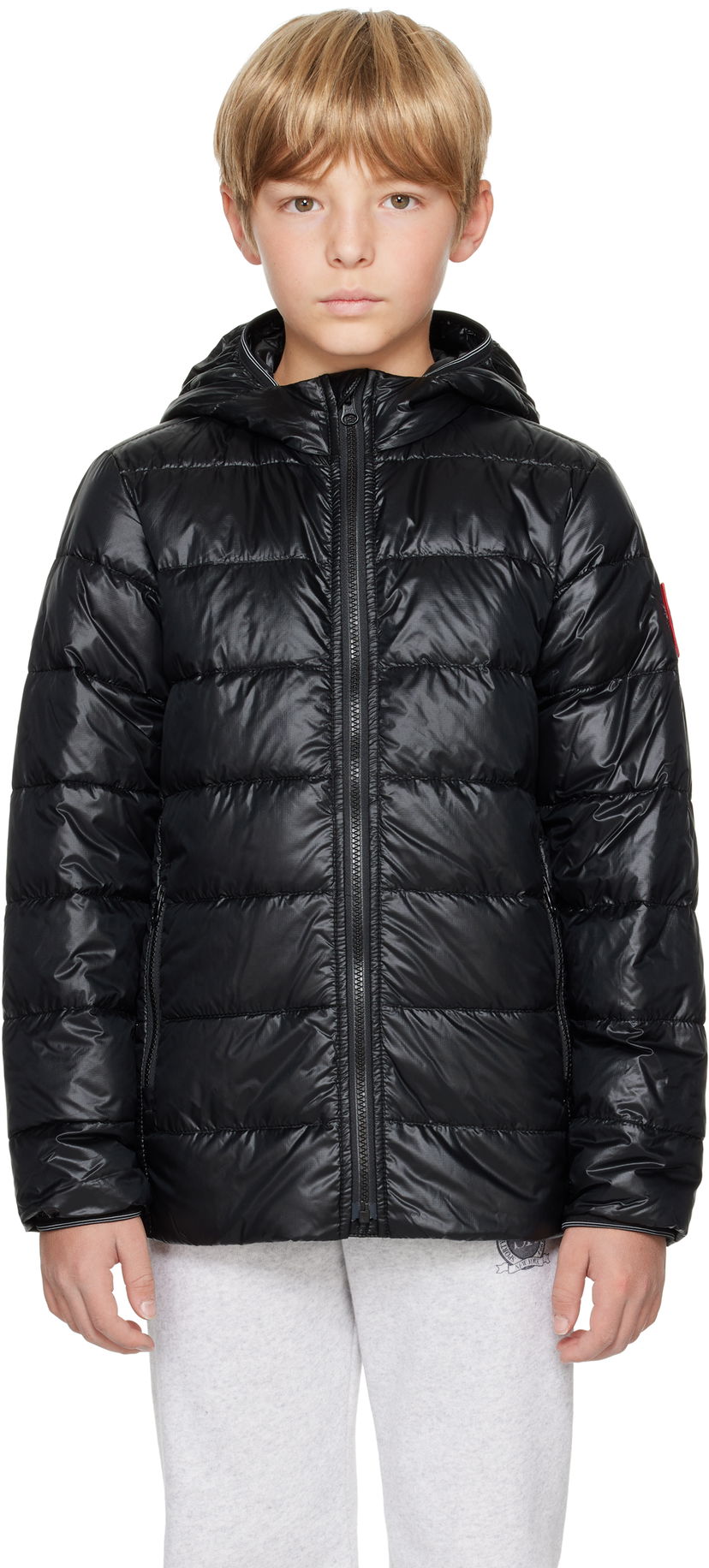 Пухо яке Canada Goose Kids' Crofton Hoody Down Jacket Черно | 5460Y