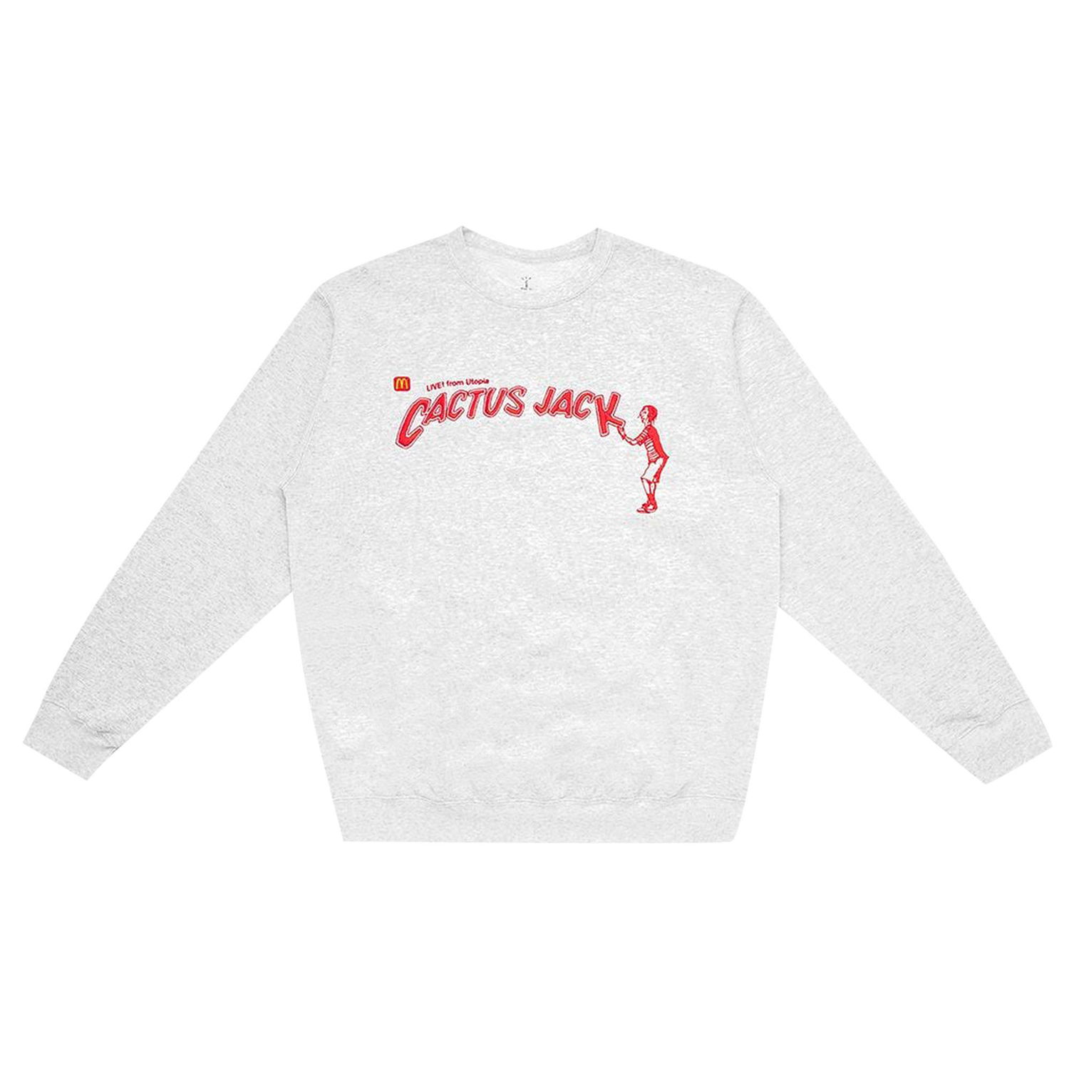 Суитчър Cactus Jack by Travis Scott McDonald's x Spelling Crewneck II Бяло | CJMD CS76 ASH, 1