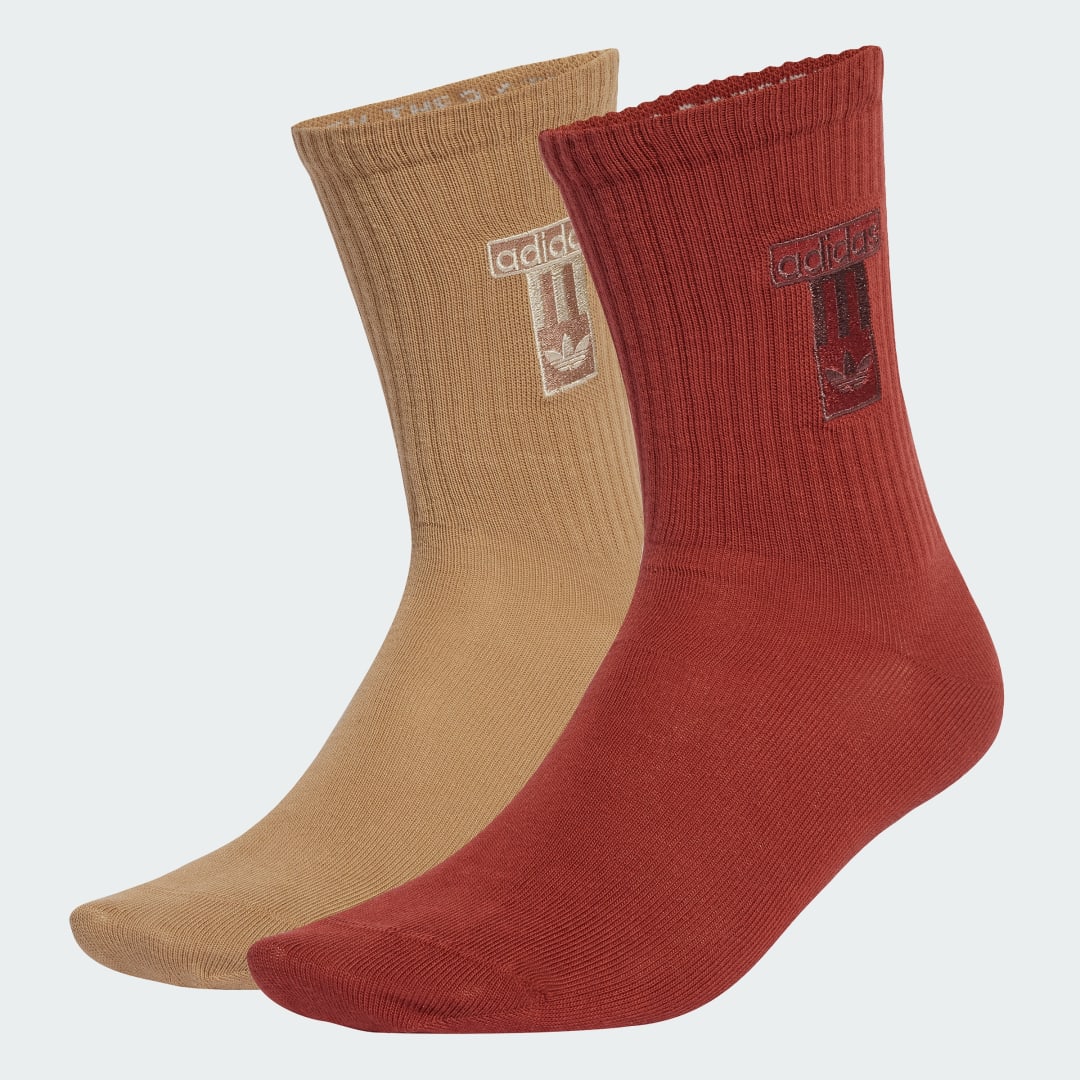 Чорапи adidas Performance Adibreak Crew Socks - 2 Pairs Кафяво | JX5196, 0
