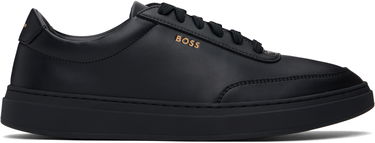 Кецове и обувки BOSS BOSS Coated-Leather Logo Черно | 50536504, 0