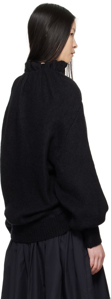 Пуловер Simone Rocha Simone Rocha Gathered Pleated Neck Sweater Черно | MIMK1 0657, 2