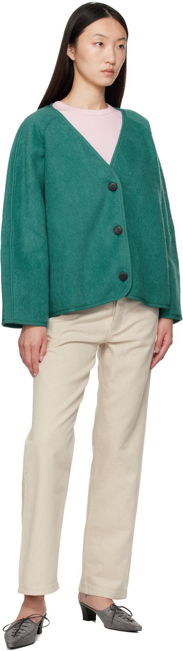 Яке Baserange Fortu V-Neck Button-Up Cardigan Jacket Зелено | OUFJ-BW-AU25, 3