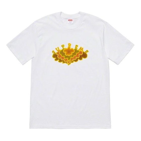 Тениска Supreme Cloud Pattern Short Sleeve T-Shirt Бяло | SUP-SS19-10473