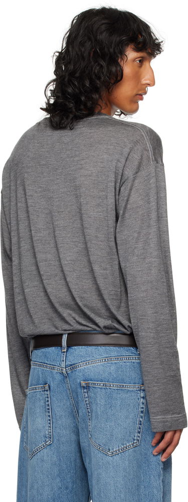Пуловер The Row The Row Angelo Long Sleeve T-Shirt Сиво | 776-Y806, 2