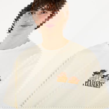 Тениска Pleasures T-Shirt Dynamic Short Sleeve Crewneck Бежово | P25F046-ECRU, 1