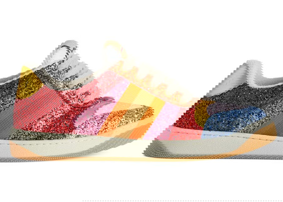 Кецове и обувки Gucci Glitter-Embellished Screener Sneakers Multi (Women's) Многоцветен | 710534 FAKUU 4942, 0