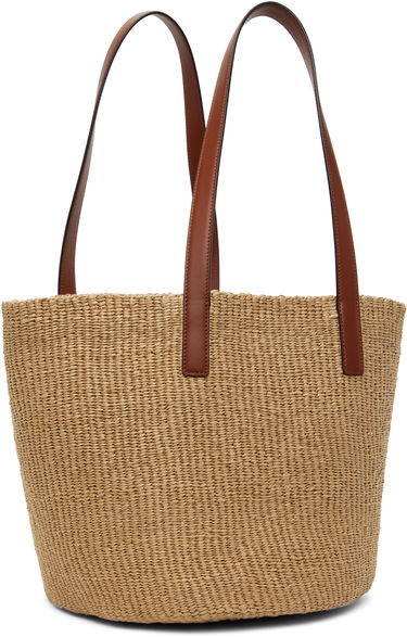 Голяма пазарска чанта CHLOÉ Chloe Horse Medal Basket Tote Бежово | CHC25SS591O82, 2