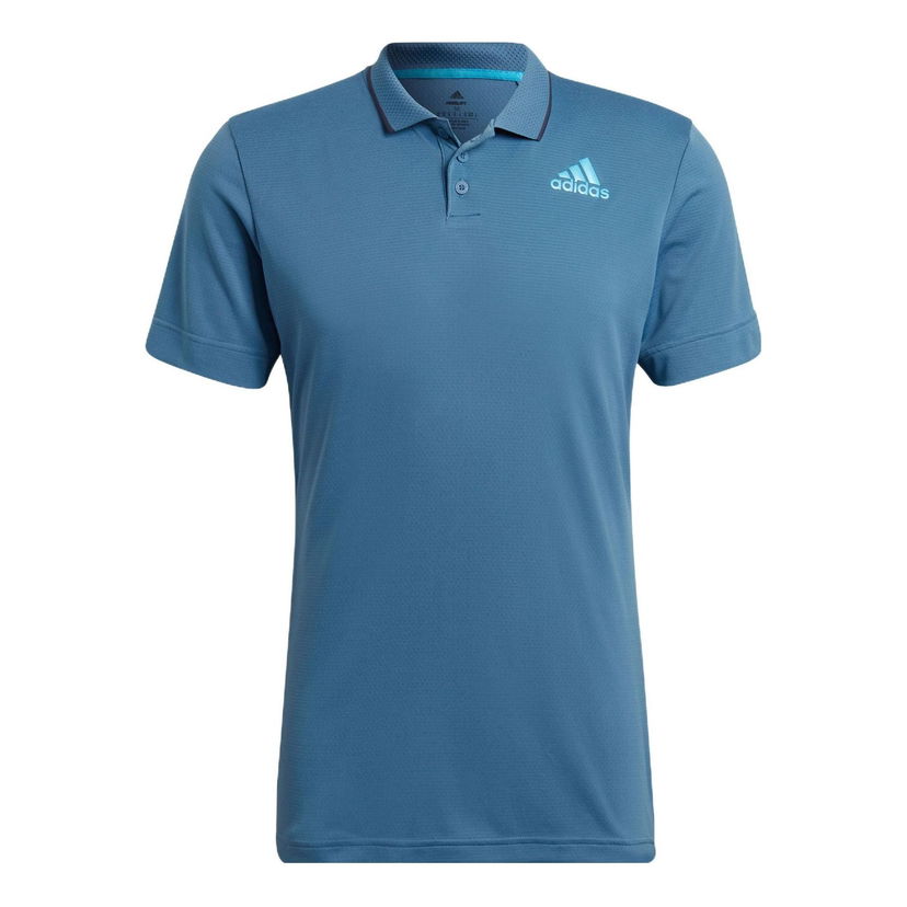 Поло тениска adidas Originals Gameset Logo Print Tennis Polo Shirt Синьо | HB9137