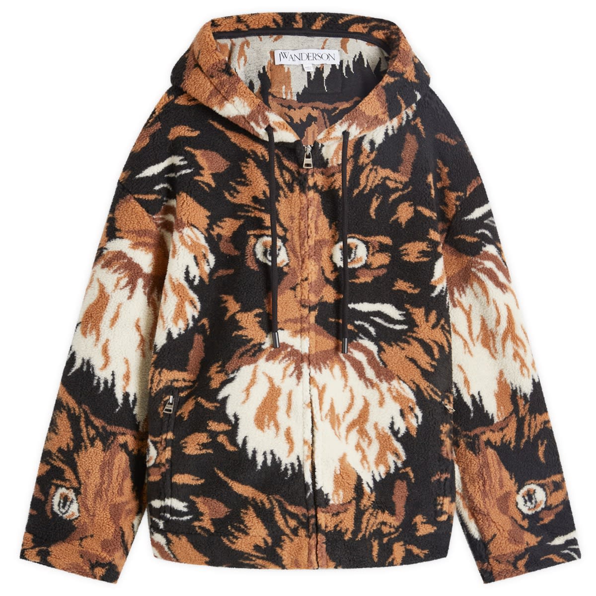 Яке JW Anderson Zip Front Hooded Jacket Кафяво | JK0324-PG1585-600, 0