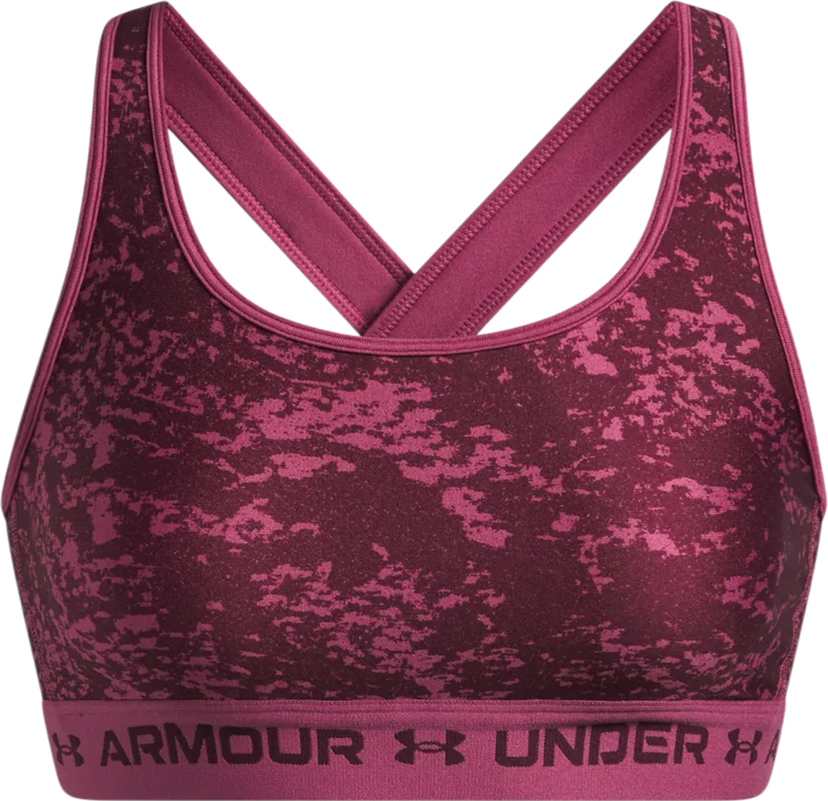 Сутиен Under Armour Under Armour Crossback Mid Print Sports Bra Розово | 1361042-659
