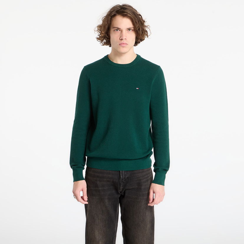 Пуловер Tommy Hilfiger Sweater Essential Structure Crew Neck Зелено | MW0MW36347 MQ8