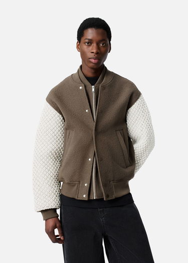 Яке AXEL ARIGATO Varsity Jacket with Knit Sleeves Кафяво | A3148002, 2