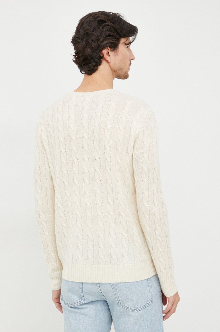 Пуловер Polo by Ralph Lauren Logo Embroidered Cable Knit Jumper Бежово | 710876762010, 1