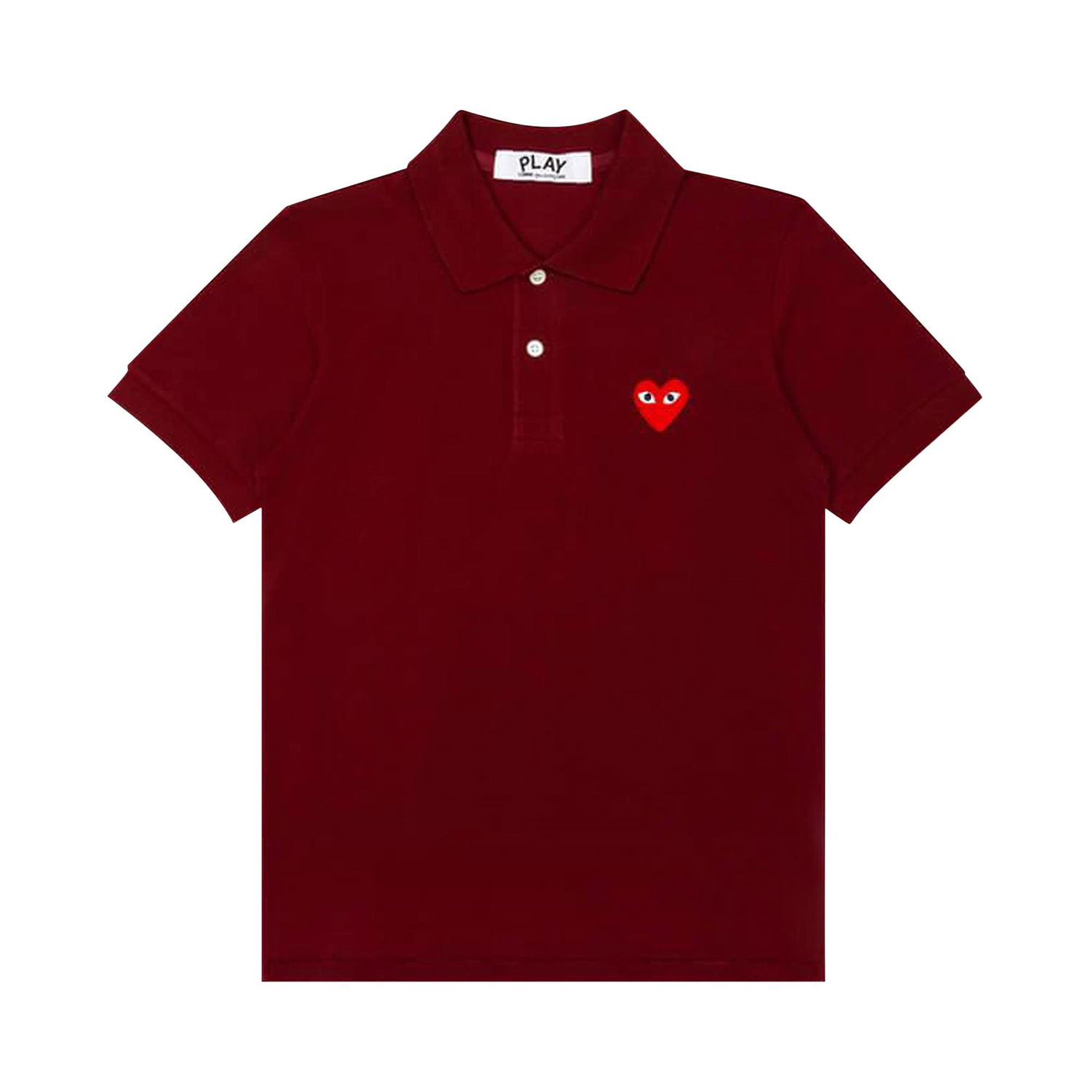 Поло тениска Comme des Garçons PLAY Red Heart Polo Shirt Бургунди | AZ T005 051 3, 1
