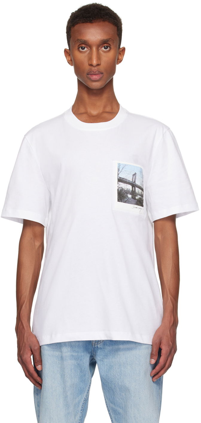 Тениска Helmut Lang Bridge Postcard T-Shirt Бяло | O06HM513