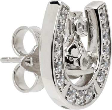 Обеци Vivienne Westwood Horace Crystal-Embellished Horseshoe Orb Single Stud Earring Металик | 6201037S-01P102-, 1