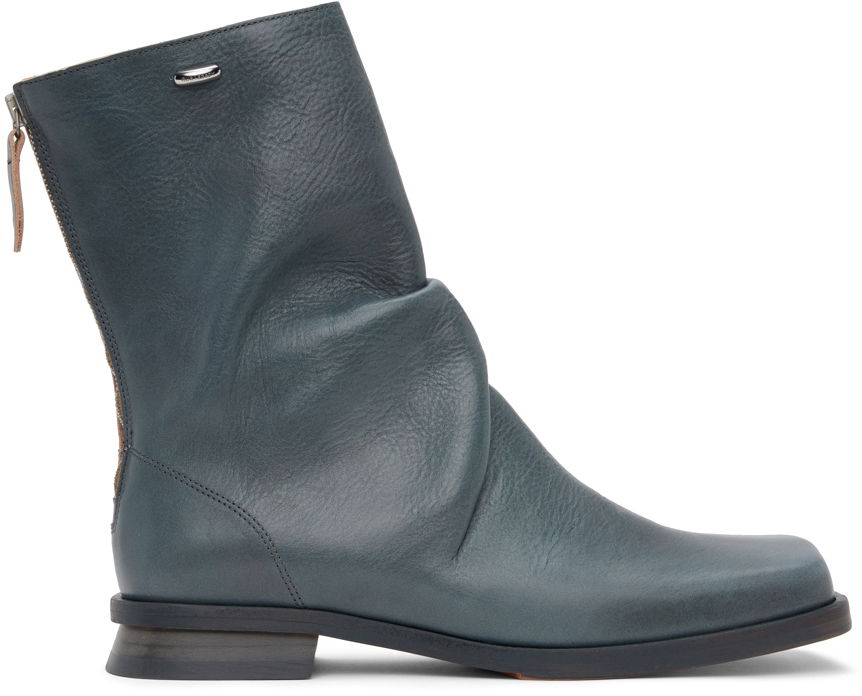 Облекло OUR LEGACY OUR LEGACY Blunt Slouch Leather Boots Синьо | A2247SD, 0