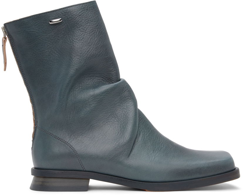 Облекло OUR LEGACY OUR LEGACY Blunt Slouch Leather Boots Синьо | A2247SD