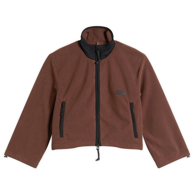Fleece Lounge Shrunken Zip Up Jacket