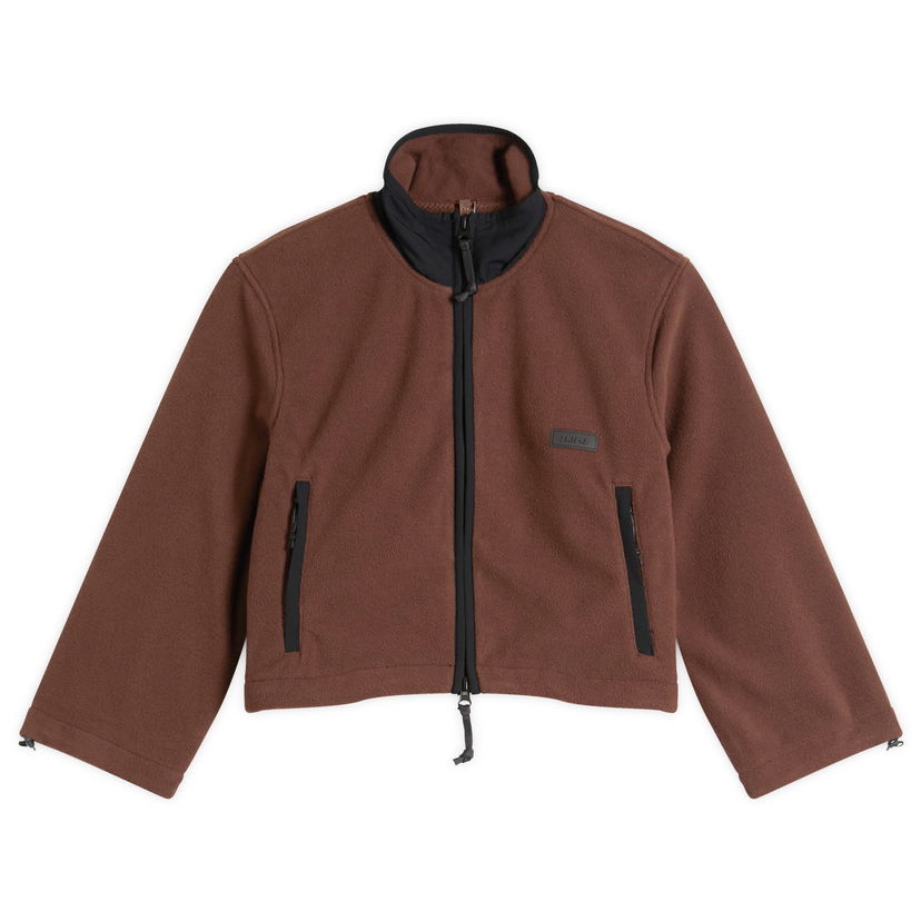 Яке SKIMS Fleece Lounge Shrunken Zip Up Jacket Кафяво | ZU-ZUP-9935W-COA