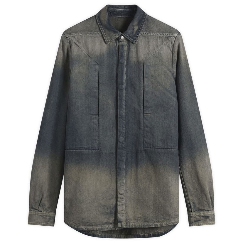 Риза Rick Owens Fogpocket Denim Shirt Сиво | RU02E1237-DKDEG-78D