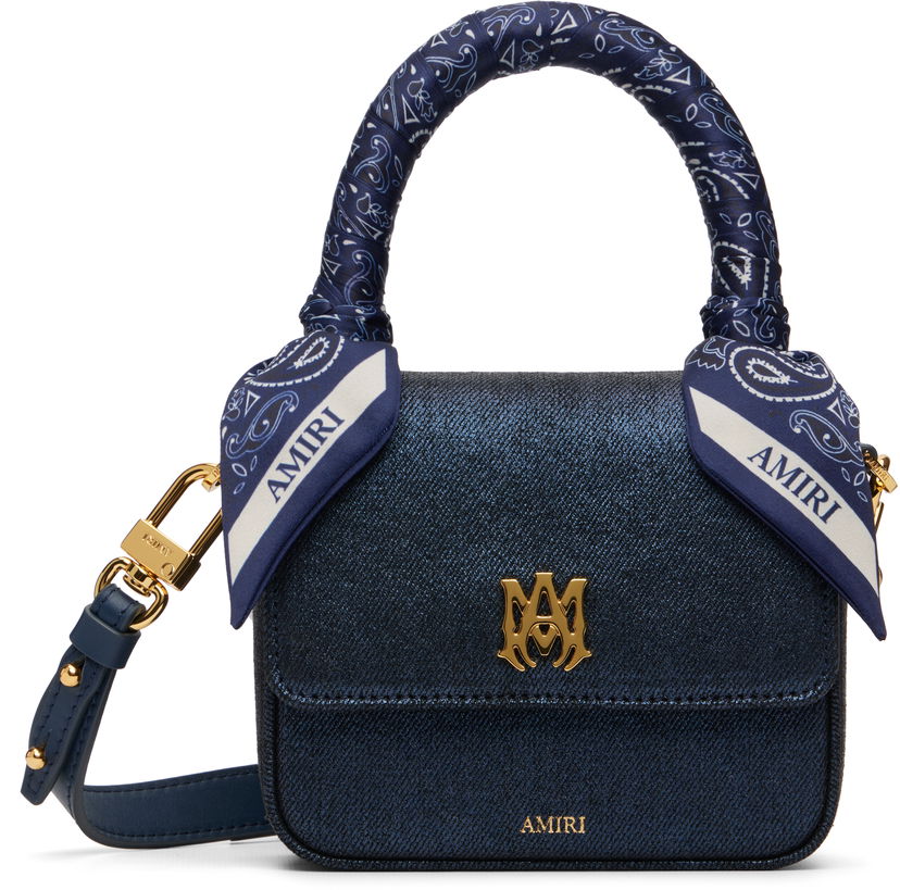 Дамска чанта AMIRI 'MA' Denim Micro Bag Тъмно синьо | AWBGTH1085