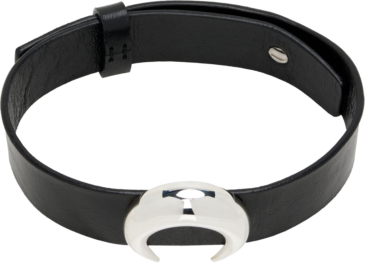 Гривна Marine Serre Marine Serre Moon Charm Leather Choker Черно | UJW022A CLEA0004, 0